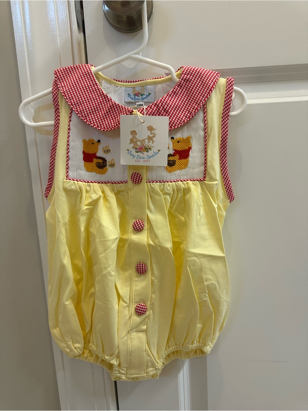 Busy Bee Smocks Pooh Bear 18m NWT